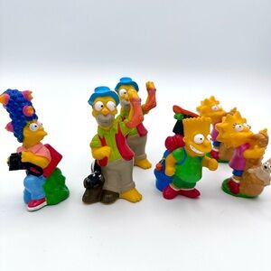 Vintage The Simpsons Camping Adventure Burger King PVC Figures